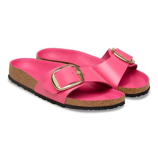 Madrid Big Buckle High-Shine Fuchsia Tulip Natural Leather Patent