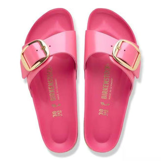 Madrid Big Buckle High-Shine Fuchsia Tulip Natural Leather Patent
