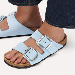 Arizona Big Buckle Baby Blue Nubuk Leather Narrow