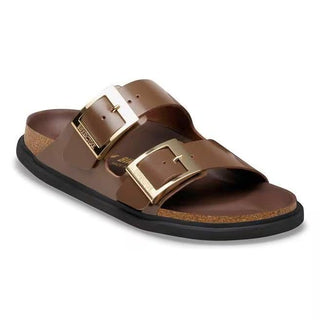 Arizona Droplet Buckle High-Shine Carafe Natural Leather Patent Narrow