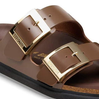 Arizona Droplet Buckle High-Shine Carafe Natural Leather Patent Narrow
