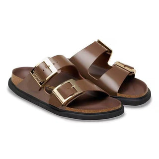 Arizona Droplet Buckle High-Shine Carafe Natural Leather Patent Narrow