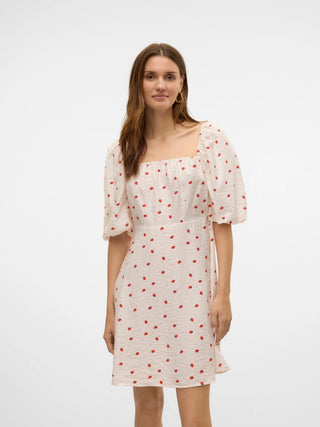 Odette Volume Sleeves Short Dress - Vero Moda
