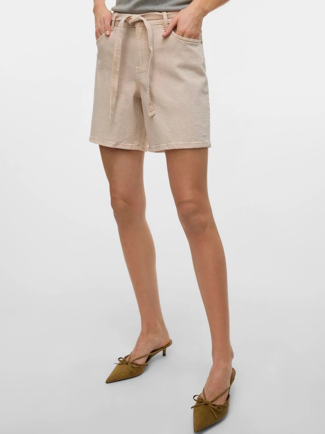 Edea Belted Denim Shorts - Vero Moda