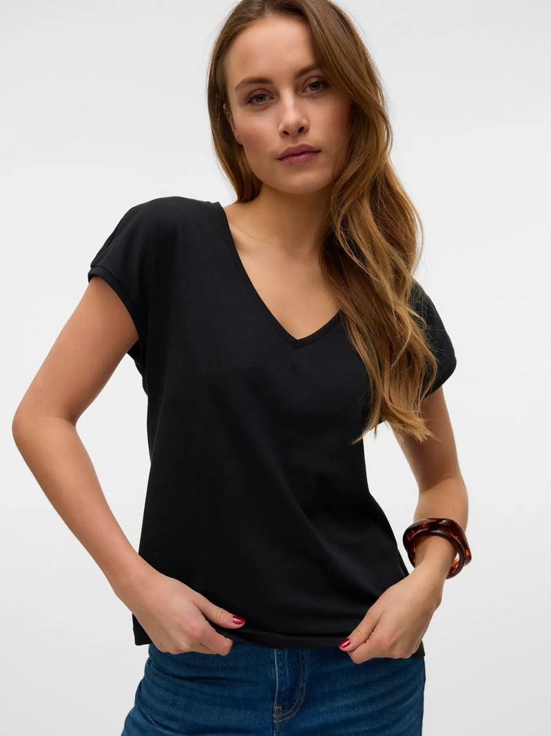 Luna V-Neck Tee - Vero Moda