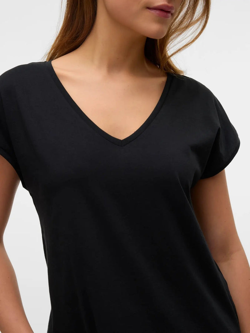 Luna V-Neck Tee - Vero Moda