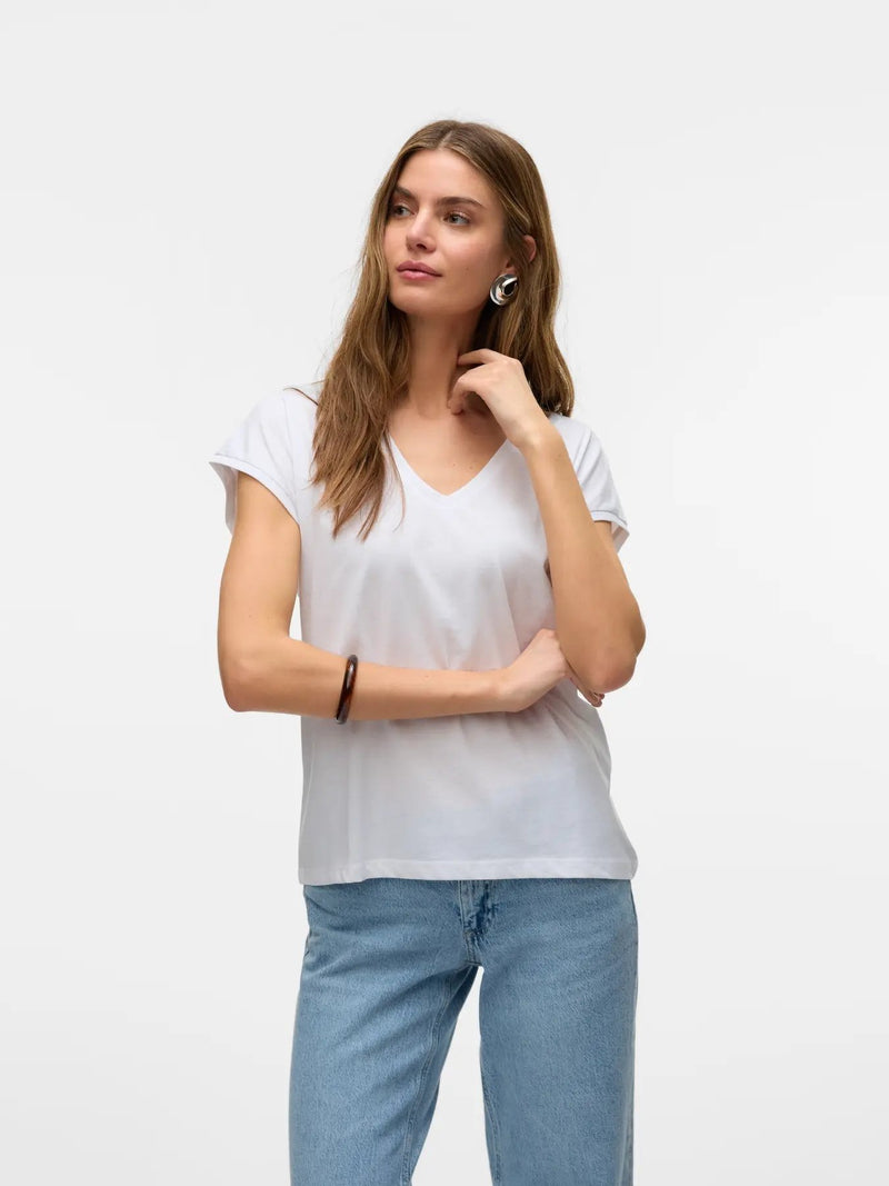 Luna V-Neck Tee - Vero Moda