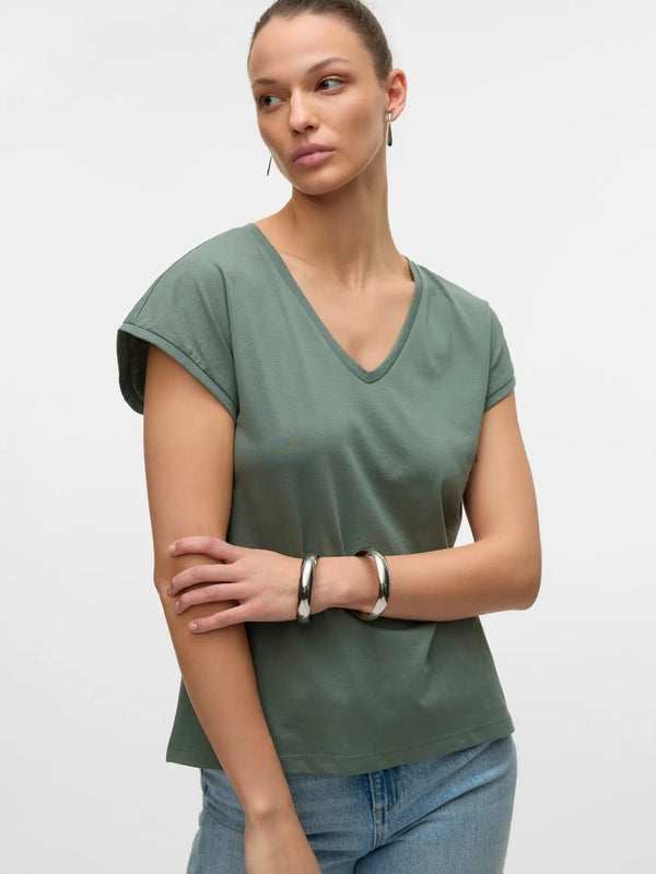 Luna V-Neck Tee - Vero Moda