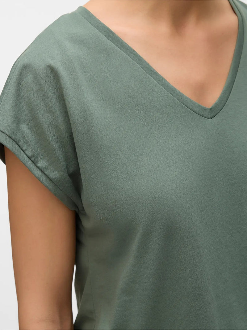 Luna V-Neck Tee - Vero Moda