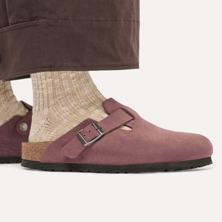 Boston Soft Footbed Suede Leather Pepper Unisex Narrow