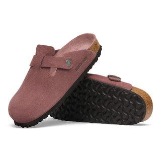 Boston Soft Footbed Suede Leather Pepper Unisex Narrow