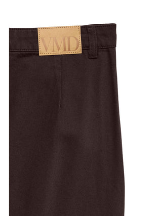 A-Line Cotton Blend Midi Skirt