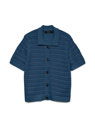 Flachgestrickter Rollkragenpullover aus Baumwolle