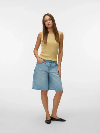 Ärmelloses Slim-Fit-Strickoberteil