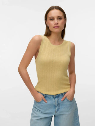 Ärmelloses Slim-Fit-Strickoberteil