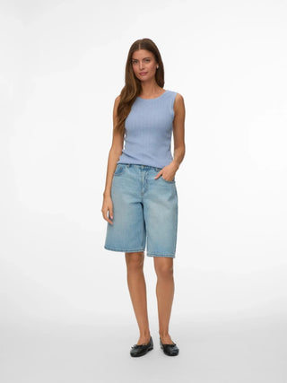 Ärmelloses Slim-Fit-Strickoberteil