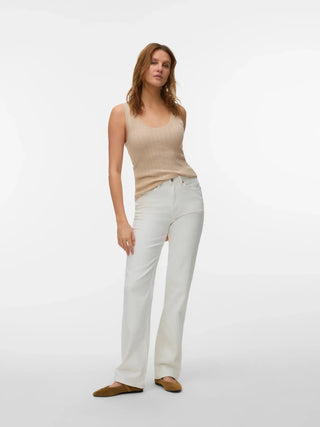 Ärmelloses Slim-Fit-Strickoberteil