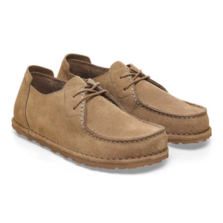 Utti Lace Suede Leather Solid Gray Taupe Unisex Regular