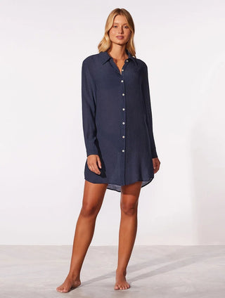 Elongated Shantung Linen Shirt