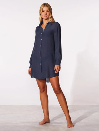 Elongated Shantung Linen Shirt