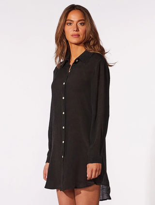 Elongated Shantung Linen Shirt