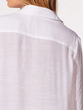 Elongated Shantung Linen Shirt