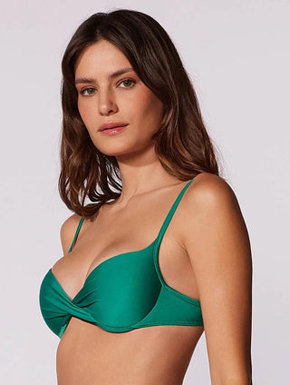 Half-Cup Solid Swim Top