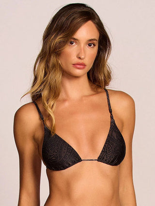 Tie-Back Patterned Swim Top