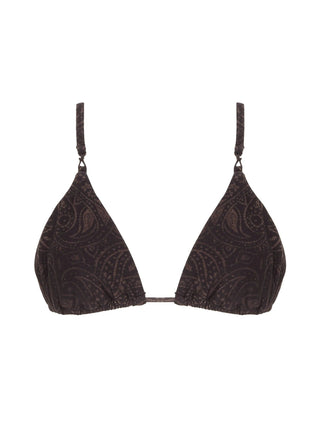 Tie-Back Patterned Swim Top