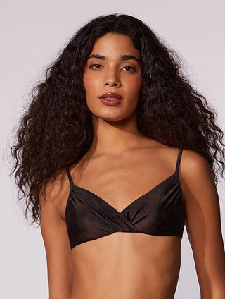 Half-Cup Crossover Swim Top