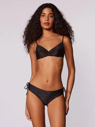 Tie-Side Patterned Swim Bottom