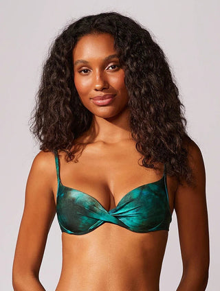 Half-Cup Dip-Dye Swim Top
