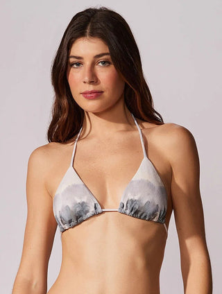 Tie-Neck Textured Swim Top