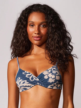 Monaco Half-Cup Textured Swim Top