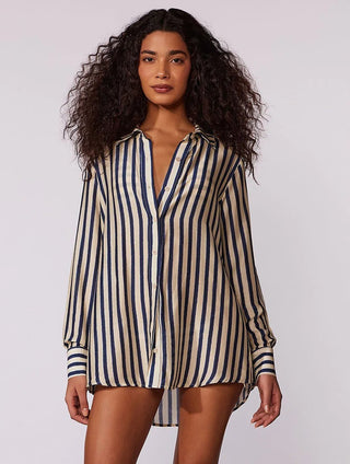 Striped Viscose Silk Shirt