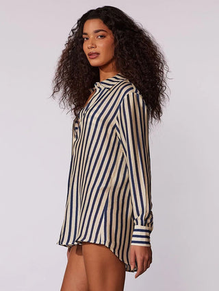 Striped Viscose Silk Shirt
