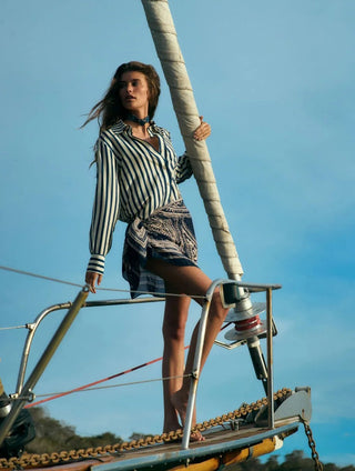 Striped Viscose Silk Shirt