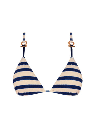 Striped Textured Swim Top