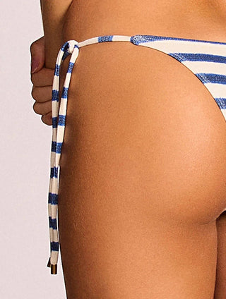 Tie-Side Striped Swim Bottom
