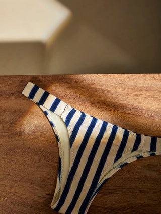 Striped Textured Swim Bottom