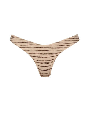 High-Leg Textured Swim Bottom