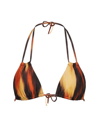 Solar Tie-Neck Dip-Dye Swim Top