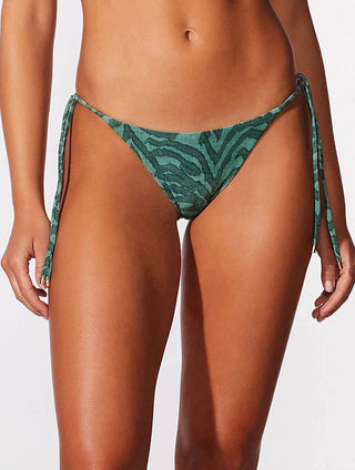 Natural Tie-Side Patterned Textured Swim Bottom