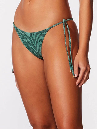 Natural Tie-Side Patterned Textured Swim Bottom