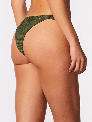 Mid-Rise Textured Swim Bottom