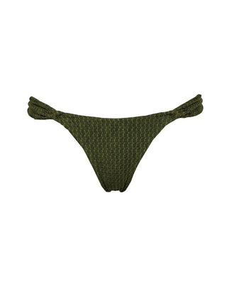 Mid-Rise Textured Swim Bottom