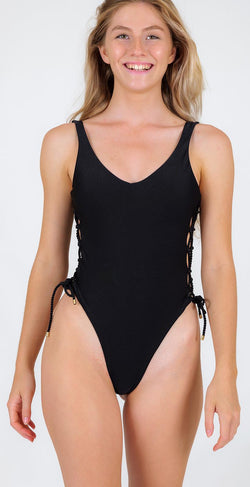 Shimmer-Black Zoe One Piece  - Rio de Sol