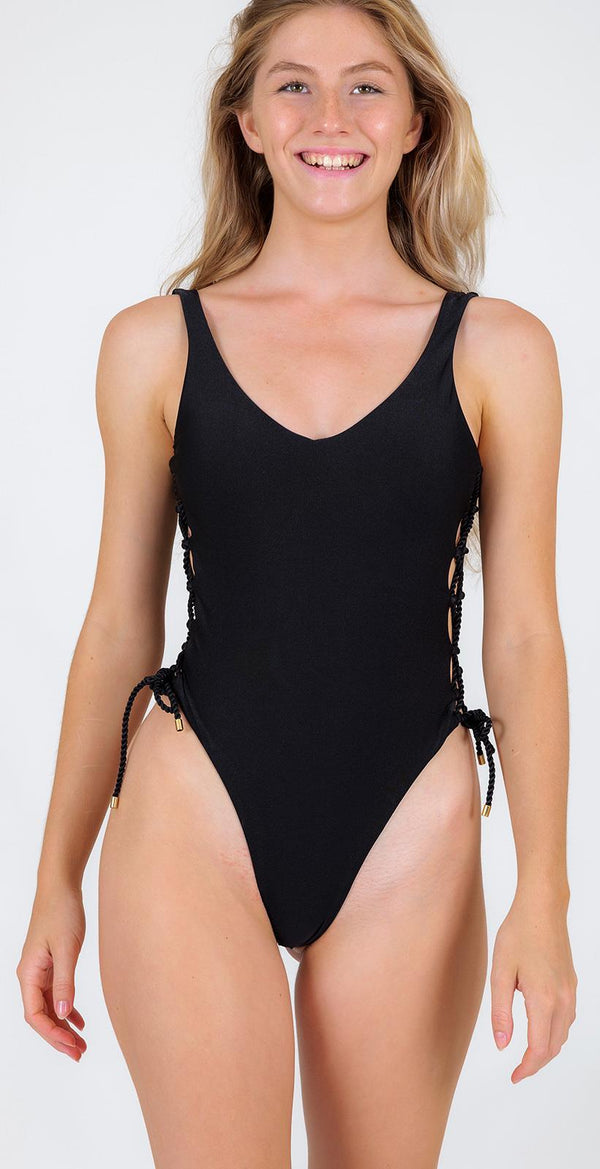 RS01 Bathing Suit Shimmer-Black Zoe - Rio de Sol