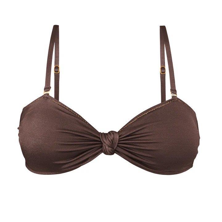 Shimmer-Coffee Bandeau-Joy Top - Rio de Sol