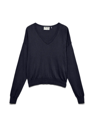 Relaxed Fit Knitted V-Neck Jumper